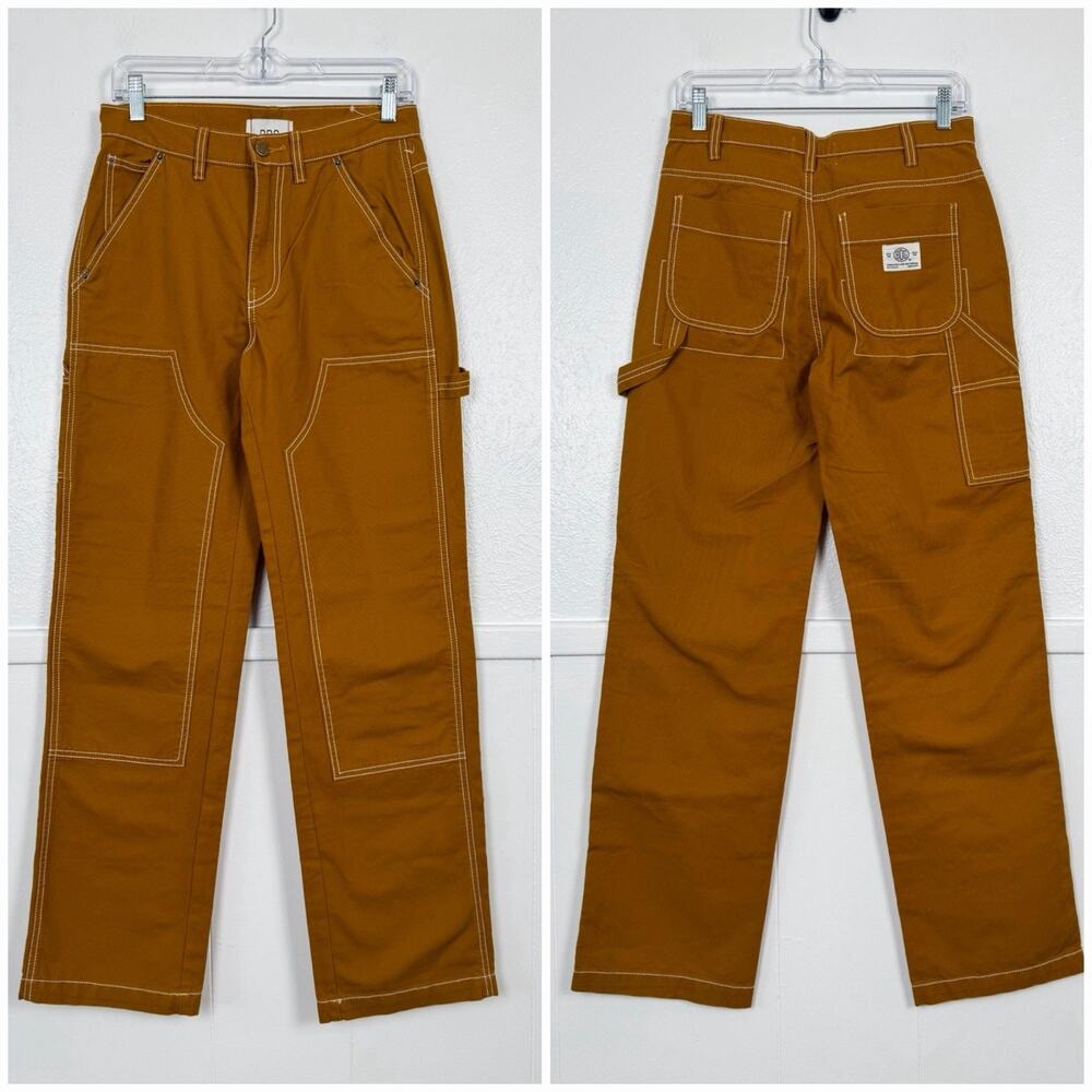 BDG Urban Outfitters Carpenter Pants 26 Mustard Brown Utility Straight Leg - Picture 8 of 9